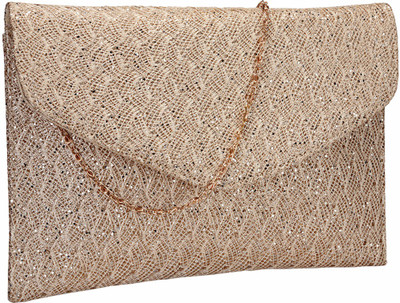 Contrast Party Gold Clutch