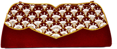 Duchess Party Maroon Clutch