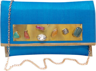 Bhamini Party Blue Clutch
