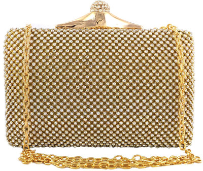 Anmita Party Gold Clutch