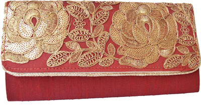 Mahadev Exports Casual Red Clutch