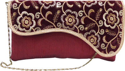 Laviva Party Maroon Clutch
