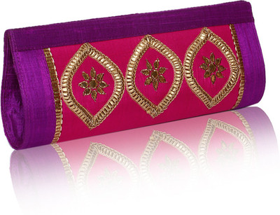 Sparkle Street Party Pink, Purple, Gold Clutch, Gold;pink;purple