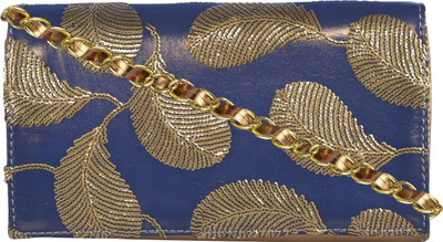 PNA Party Blue, Gold Clutch