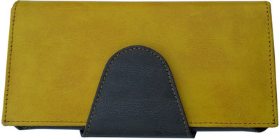 Ayesha Fashions Casual Yellow, Black Clutch, Black;yellow