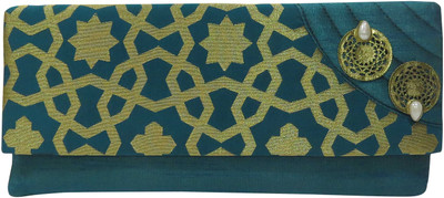 Deepsum Casual Green Clutch