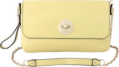 Priya Exports Party Yellow Clutch
