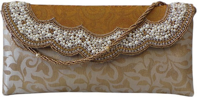 Bhamini Party Gold Clutch