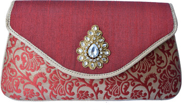 Mahadev Exports Party Maroon Clutch