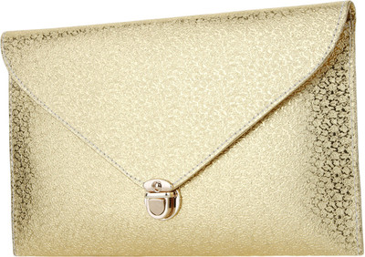 Style Villaz Casual Gold Clutch