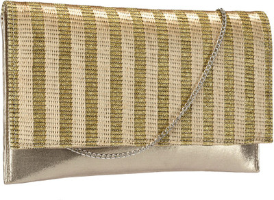 Contrast Party Gold Clutch