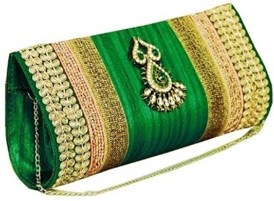 Abqa Casual, Party Green Clutch