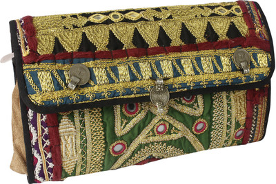 Niremo Casual Gold Clutch