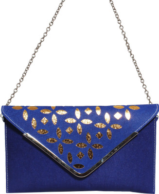 Veins Casual Blue Clutch