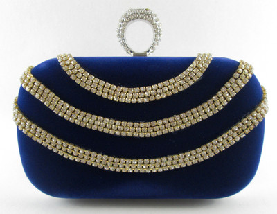Indostyle Party Blue Clutch