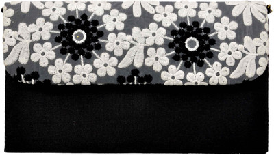 Duchess Casual Black, White Clutch