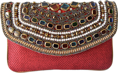 Mahadev Exports Party Red Clutch