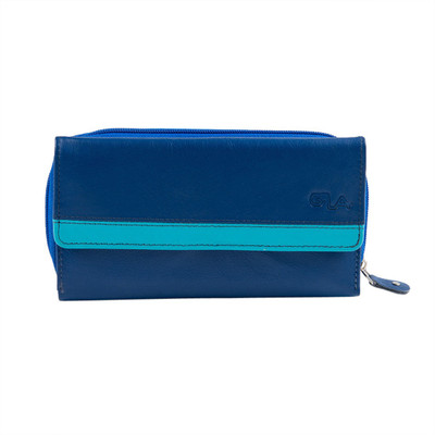 Goodwill Leather Art Casual Blue Clutch