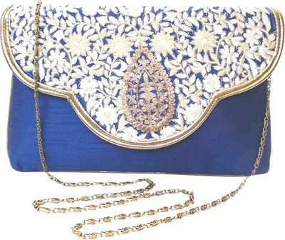 Bhamini Party Blue Clutch