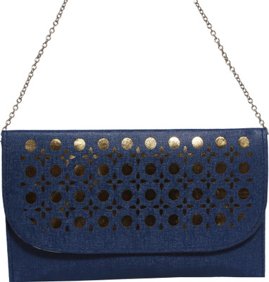 Veins Casual Blue Clutch
