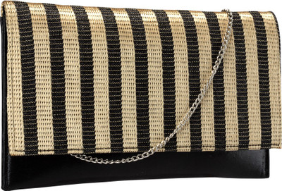 Contrast Party Gold Clutch