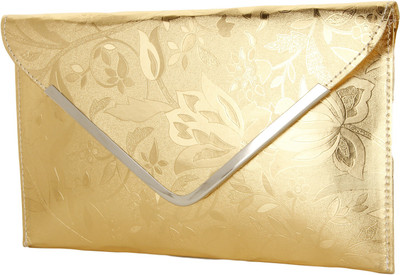 Style Villaz Casual Gold Clutch