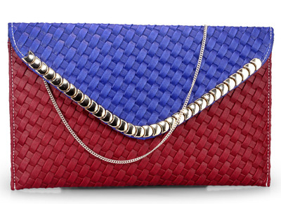 Frosty Fashion Casual Red, Blue Clutch, Blue;red