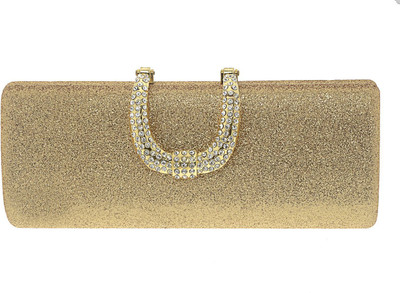 The Ethnic Wears Party Gold Clutch