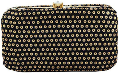 Duchess Party Black, Gold Clutch