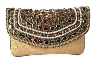 Mahadev Exports Party Gold Clutch