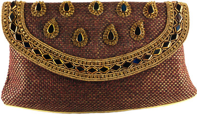 Anmita Party Brown Clutch