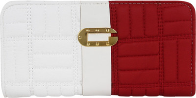 Brazeal studio Casual White, Maroon Clutch, Maroon;white