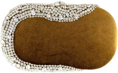 Anmita Party Brown, Silver Clutch