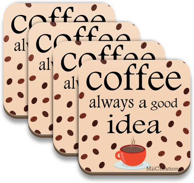 MiiCreations Square Medium Density Fibreboard Coaster Set(Pack of 4), Multicolor
MiiCreations Square Medium Density Fibreboard Coaster Set(Pack of 4), Multicolor