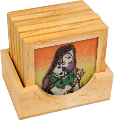 

Ratash.com Rectangle Wood Coaster(Pack of 7), Brown