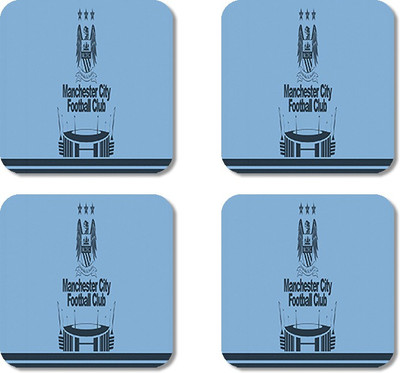 Crackndeal Square Medium Density Fibreboard Coaster Set(Pack of 4), Multicolor
