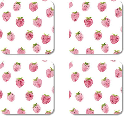 Crackndeal Square Medium Density Fibreboard Coaster Set(Pack of 4), Multicolor