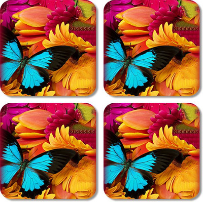Crackndeal Square Medium Density Fibreboard Coaster Set(Pack of 4), Multicolor 
Crackndeal Square Medium Density Fibreboard Coaster Set(Pack of 4), Multicolor