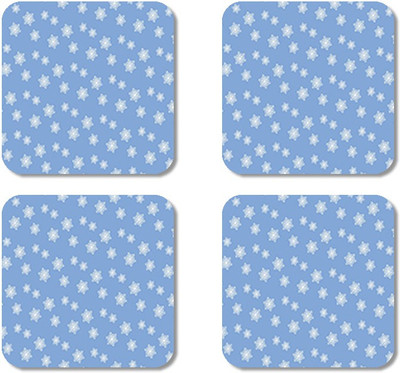Crackndeal Square Medium Density Fibreboard Coaster Set(Pack of 4), Multicolor