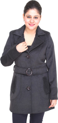 Trufit Women's Single Breasted Coat, Black
