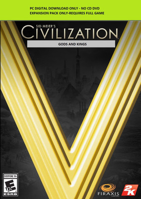 Sid Meier's Civilization V Gods and Kings with Expansion Pack Only(Code in the Box - for PC)