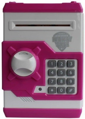 Craftworld Savings Money Safe Coin Bank(Pink)