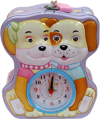 Tootpado Dog Design Piggy Bank With Clock (1j289) - Made of Metal Coin Bank(Purple)
Tootpado Dog Design Piggy Bank With Clock (1j289) - Made of Metal Coin Bank(Purple)