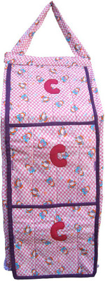 SRIM Cotton Collapsible Wardrobe(Finish Color - Pink)