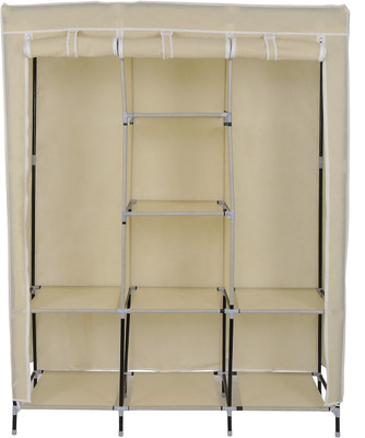 Karmax Stainless Steel Collapsible Wardrobe(Finish Color - Beige)