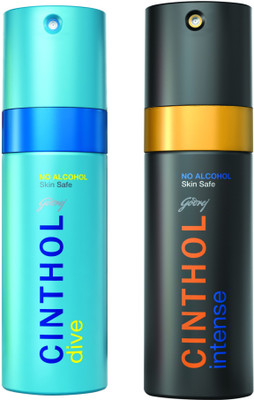 Cinthol Deo Spray - Dive + Intense Combo Set(Set of 2)