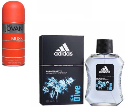 Adidas Live It Combo's In EDT Ice Dive & Jovan Men's The Musk Combo Set(Set of 2)
Adidas Live It Combo's In EDT Ice Dive & Jovan Men's The Musk Combo Set(Set of 2)