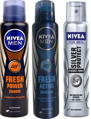 Nivea Fresh Original,Fresh Power Charge,Dynamic Power (Set Of 3) Deo For Men Combo Set(Set of 3)
Nivea Fresh Original,Fresh Power Charge,Dynamic Power (Set Of 3) Deo For Men Combo Set(Set of 3)