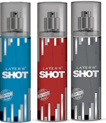 Layer'r Shot (Set Of 3) Red,Play,Blaze Deodorants Pack For Men Combo Set(Set of 3)
Layer'r Shot (Set Of 3) Red,Play,Blaze Deodorants Pack For Men Combo Set(Set of 3)