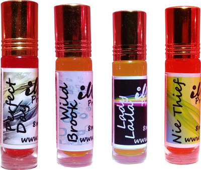 Iwill Non Alcoholic Perfumes Floral Attar Ittar 32 ml Combo Set(Set of 4)